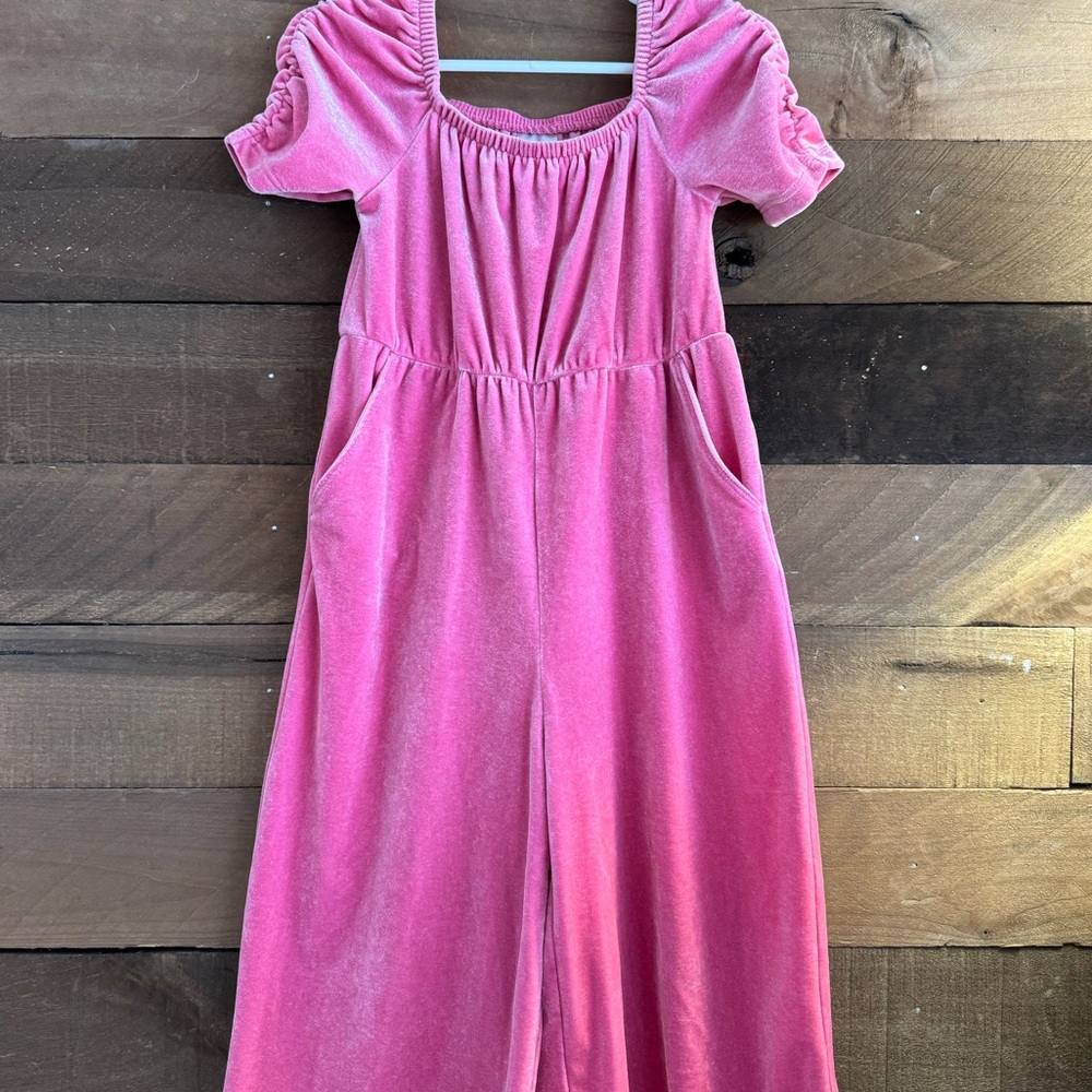 Nordstrom Pink Velvet Romper